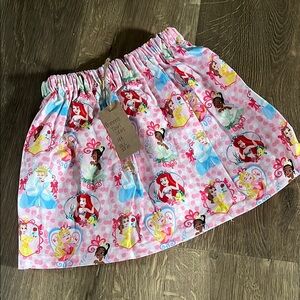 Prince Pink Flared Skirt with Elastic Waistband